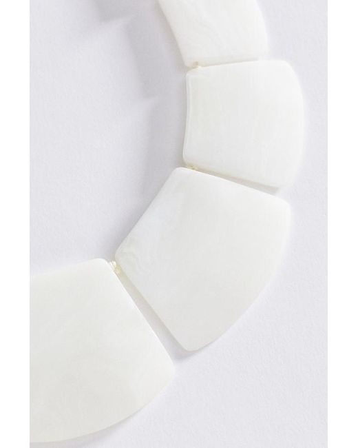 By Anthropologie White Rawbar Pearl Statement Necklace