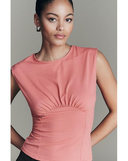 Maeve Pink Shirred Corset Top