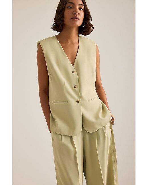 SELECTED Green Ellie V-Neck Waistcoat