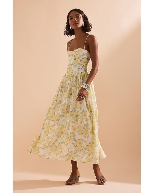 Bardot Natural Estie Floral Maxi Dress
