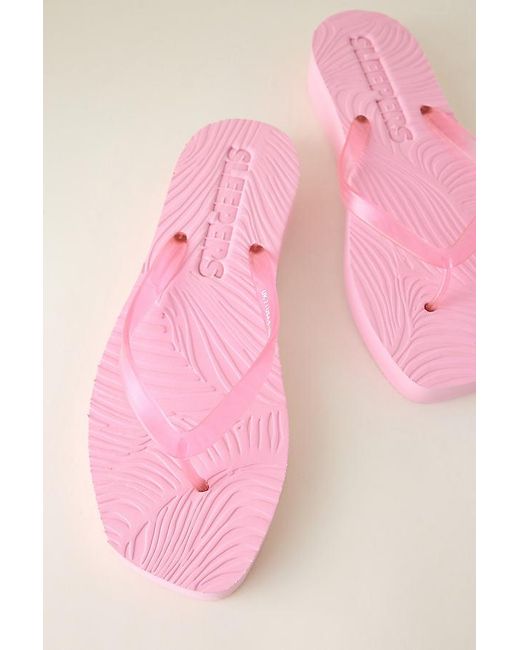 Sleeper Pink Tapered Platform Flip Flops