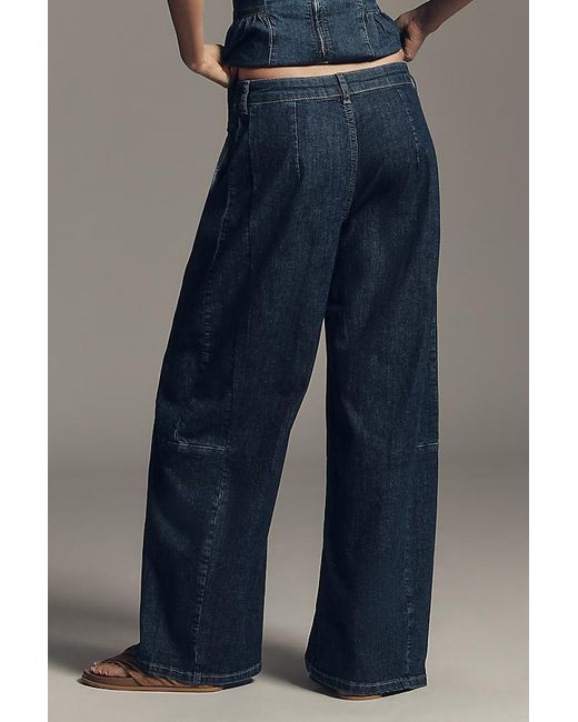 Maeve Blue High-Rise Wide-Leg Jeans