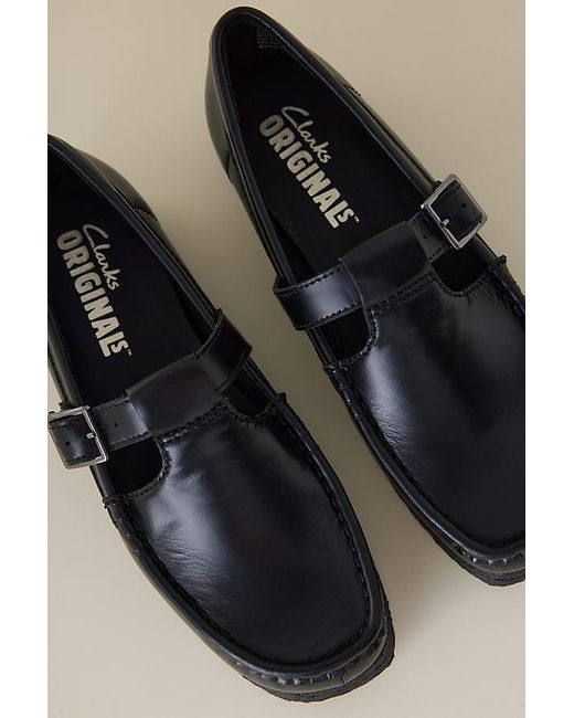 Clarks Black Wallabee T-Bar Loafers
