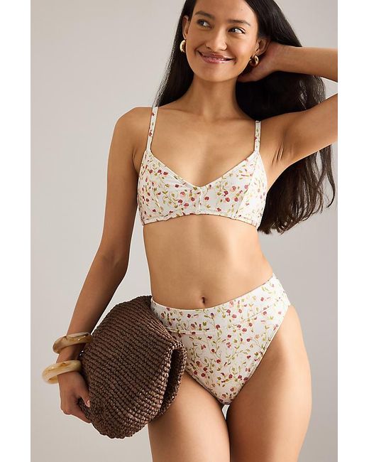 Peony Black Piped Bralette Bikini Top