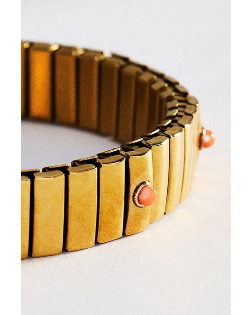 By Anthropologie Metallic Pavé Stone Stretch Bracelet