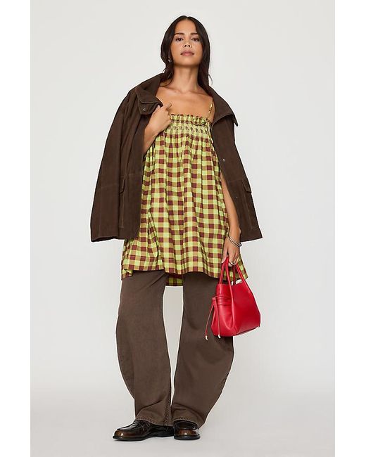 Damson Madder Brown Lilo Mini Smock Dress
