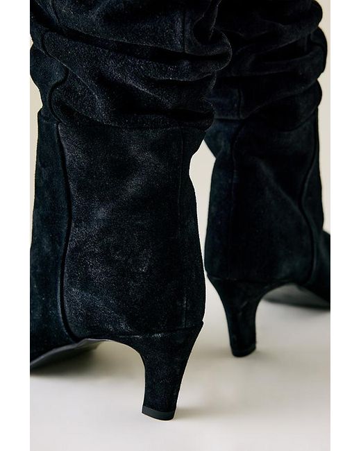 By Anthropologie Black Tall Scrunch Boots