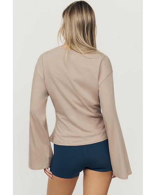 Maeve Natural Waisted Long-Sleeve Top