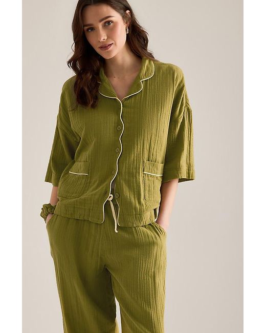 TBCo Green Cropped Trouser Pyjama Set