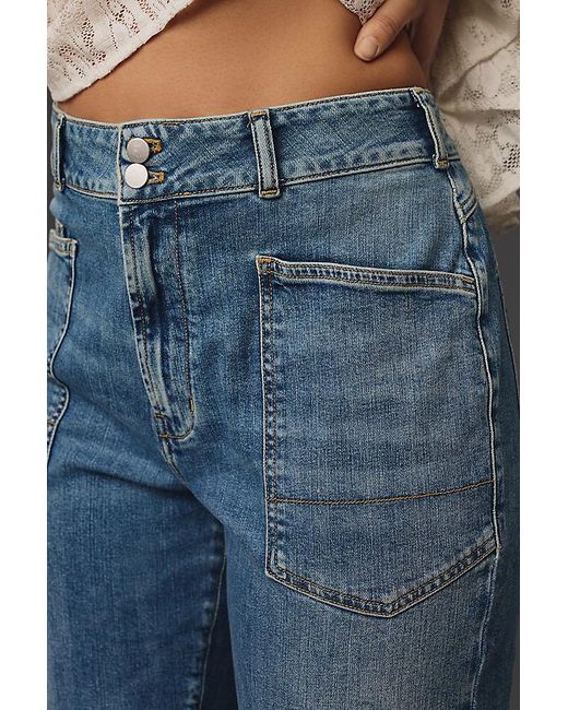 Pilcro Gray The Wanderer Mid-Rise Relaxed-Leg Jeans