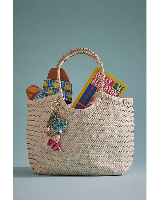 By Anthropologie Gray Nola Woven Leather Bag