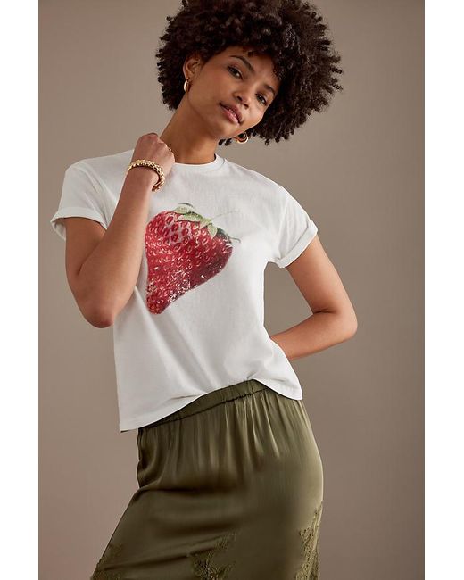Anthropologie Brown Short-sleeve Strawberry Baby T-shirt