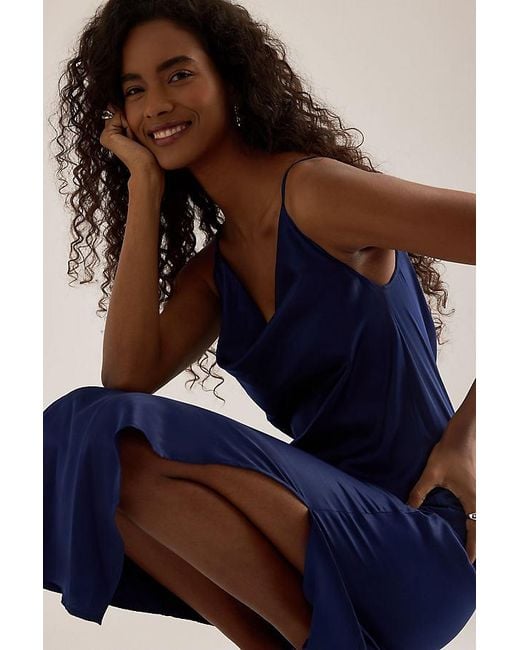 SELECTED Blue Giona Cami Cowl-Neck Maxi Dress