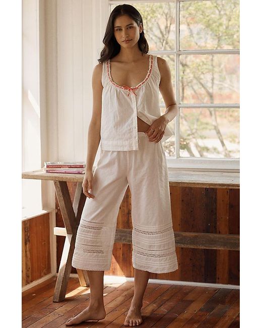 Damson Madder Natural Elodie Cotton Button-Front Cami Top