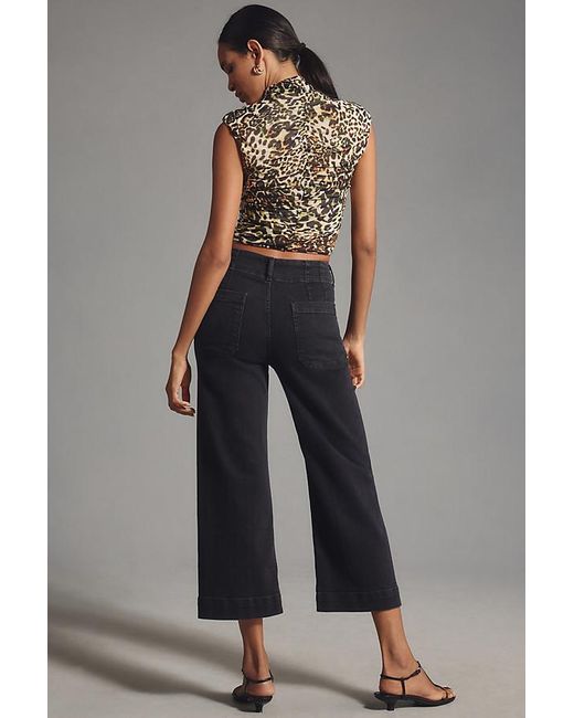 The Colette Collection by Maeve Gray The Colette Denim Cropped Wide-Leg Jeans By Maeve