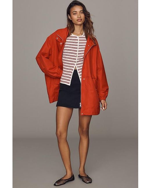 Maeve Red Oversized Lightweight Jacket
