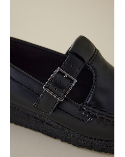 Clarks Black Wallabee T-Bar Loafers