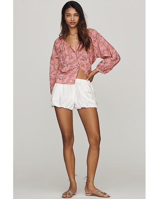 Pilcro Red Sidney Shrunken Batwing Blouse