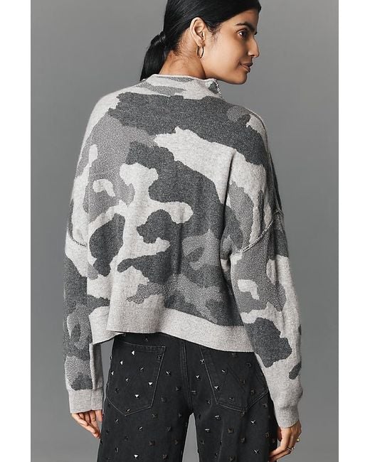 Pilcro Gray Alani Cashmere Mock Neck Jumper