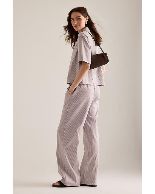 SELECTED Brown Romie V-Neck Short-Sleeve Shirt