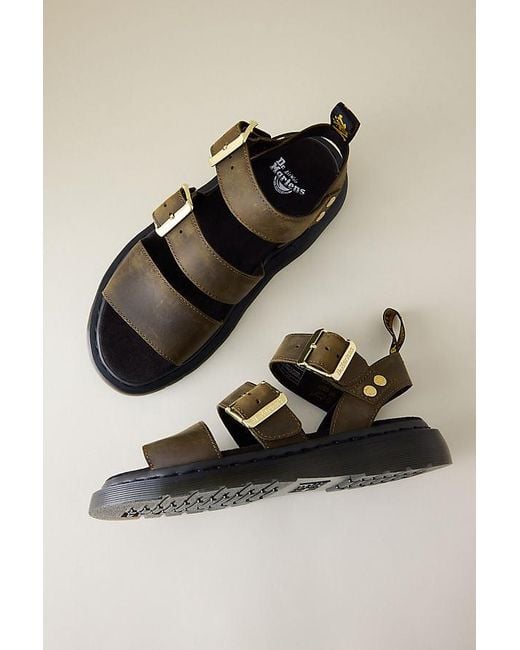 Dr. Martens Green Dr Martens Gryphon Quad Leather Sandals