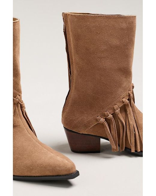 Matisse Brown Buck Fringe Suede Boots