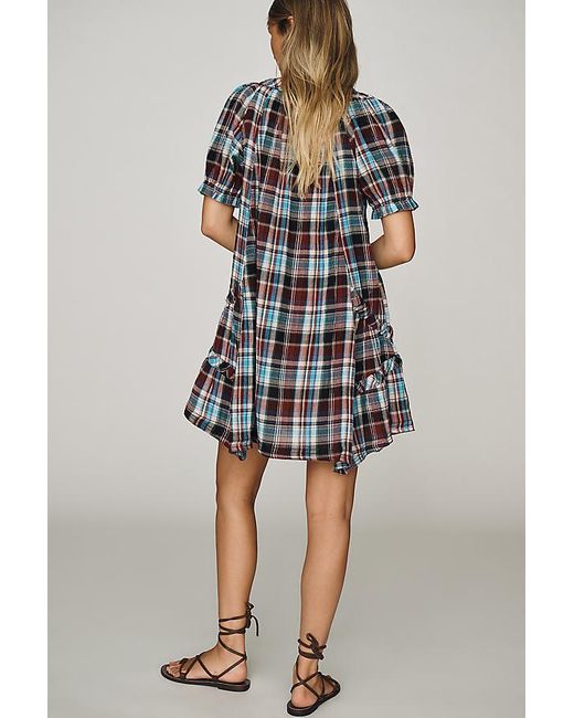 Pilcro Multicolor Cotton Textured Mini Dress
