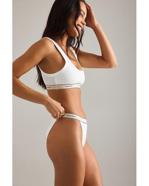 Calvin Klein Brown Heritage Tanga Knickers