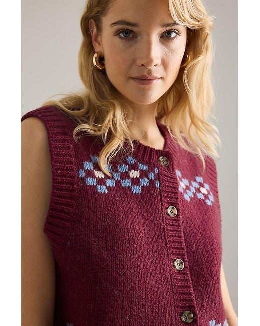 Damson Madder Red Sofie Wool Vest