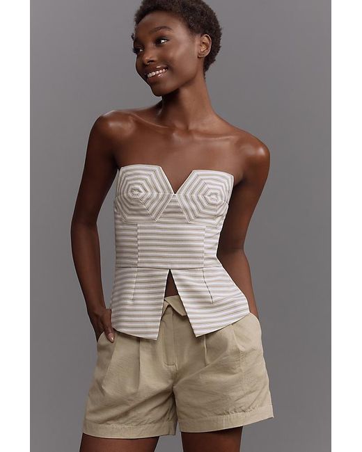 English Factory Brown Origami Tank Top