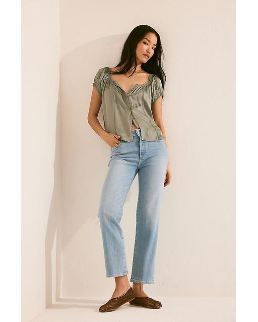 PAIGE Blue Mason Ankle Straight-Leg Jeans