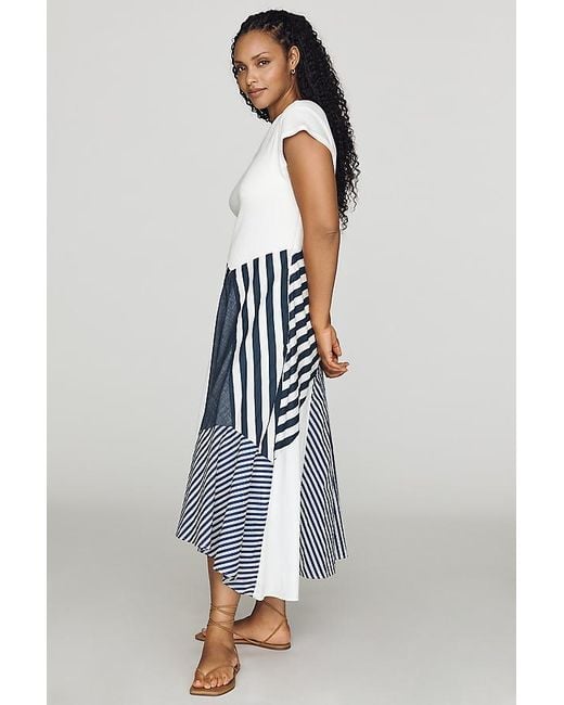 Maeve Multicolor Twofer Patchwork Midi Dress