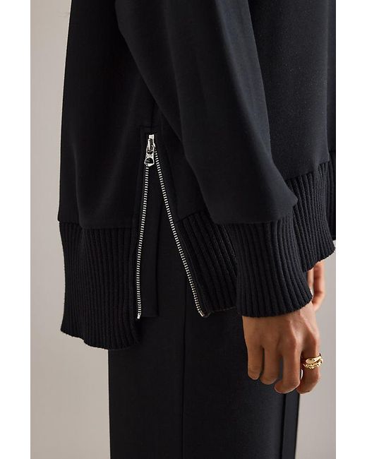 Varley Blue Barker High-Neck Sweatshirt
