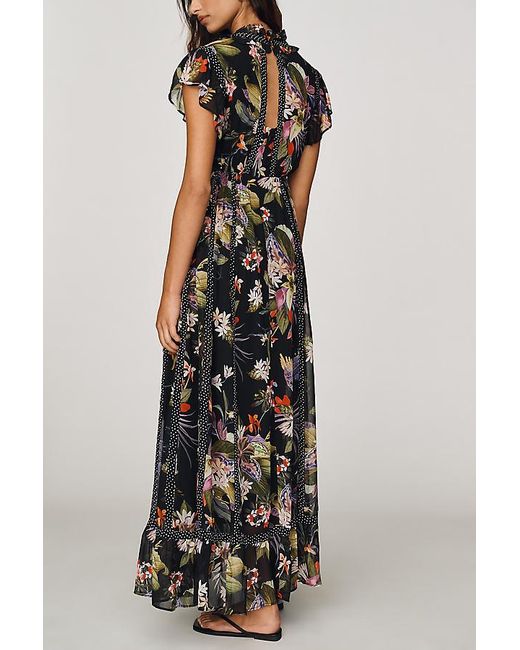 maeve short-sleeve v-neck midi dress Maeve Short-Sleeve V-Neck Midi Dress in Grey