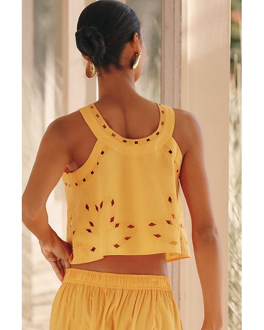 Celandine Orange Cutwork Sun Top