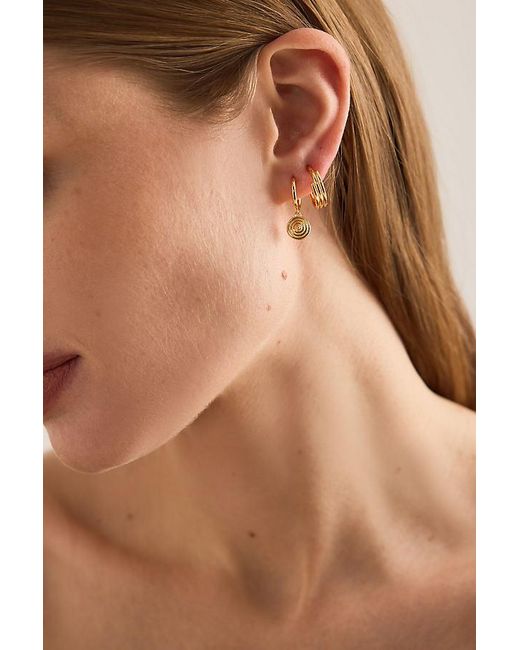 Rachel Jackson Metallic Evolve Cone Huggie Hoop Earrings