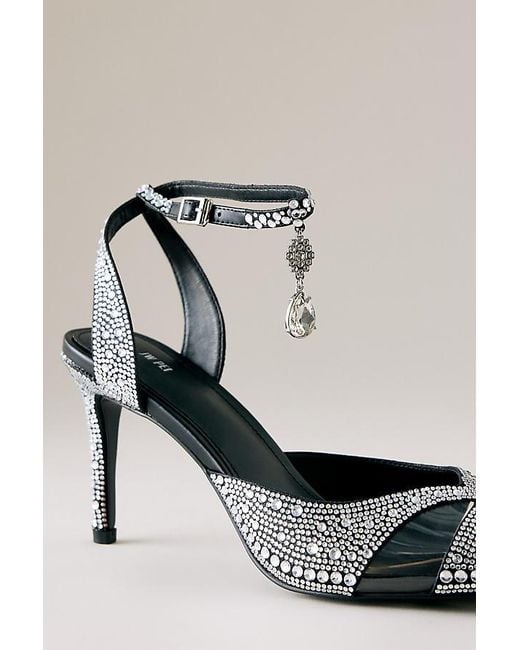 JW PEI Black Haidi Crystal Heels