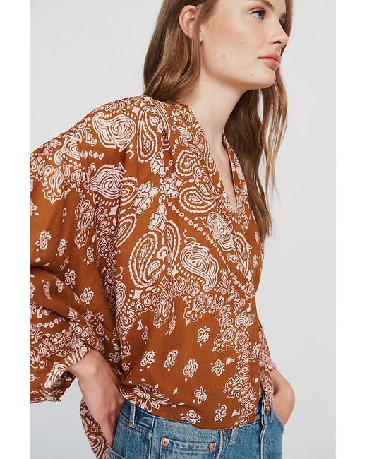 Pilcro Multicolor Printed Cotton Blouse