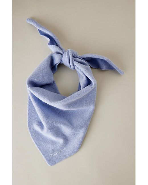 The Tartan Blanket Co. Blue Tbco Small Merino Triangle Scarf