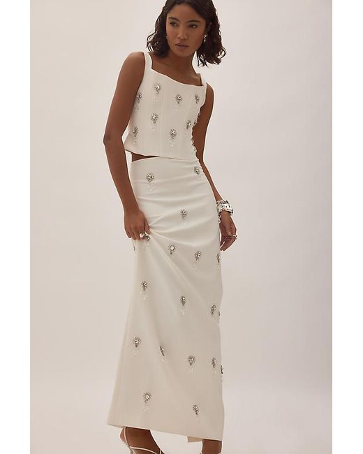 Odd Muse Natural Crystal Maxi Skirt