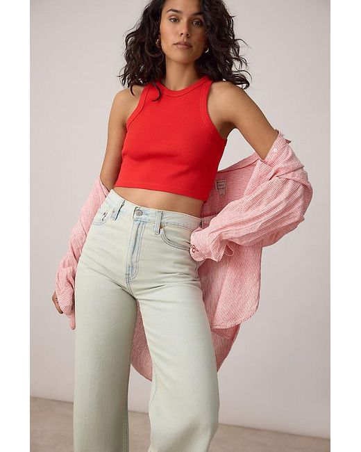 Levi's Black Ribcage Wide-Leg Jeans