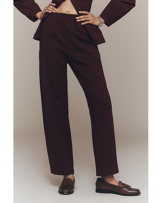 ALIGNE Blue Markus Ponte Barrel Trousers