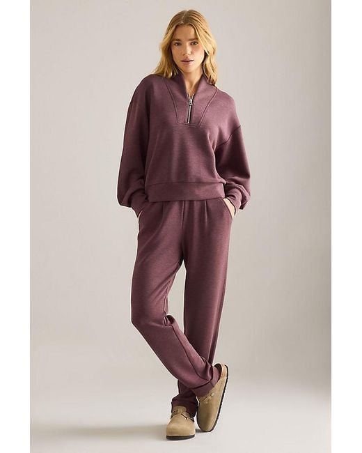 Varley Purple Davidson Half-Zip Sweatshirt