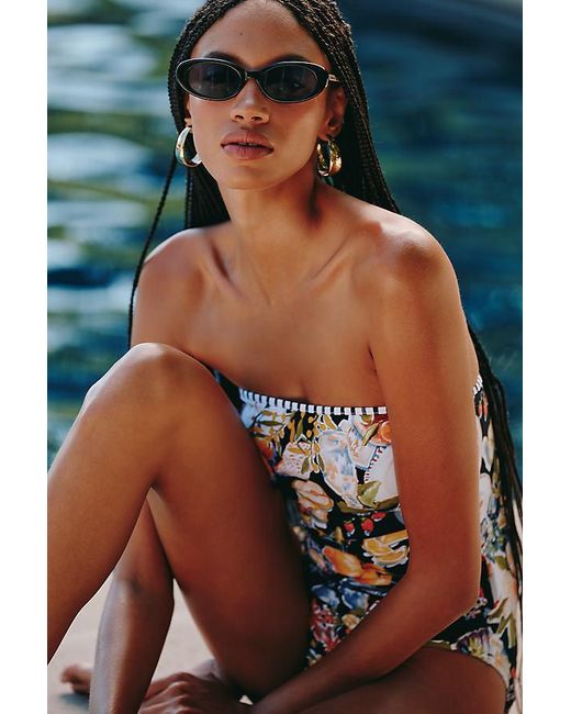 Seafolly Black Riviera Coast Bandeau Swimsuit