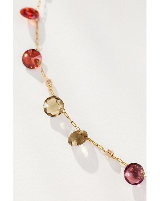 By Anthropologie White Floating Crystal Necklace