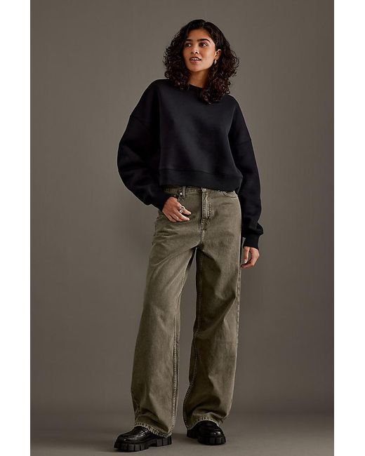 Dr. Denim Brown Donna High-Rise Wide-Leg Jeans