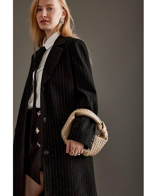 Melie Bianco Metallic Larissa Woven Faux-Leather Shoulder Bag