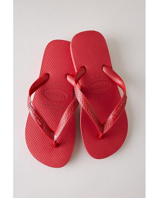 Havaianas Red Top Flip Flops