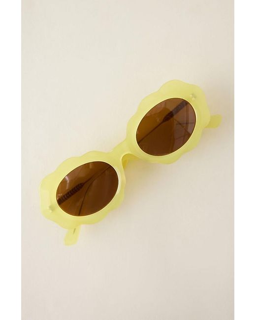 By Anthropologie Natural Bubble Acetate Sunglasses