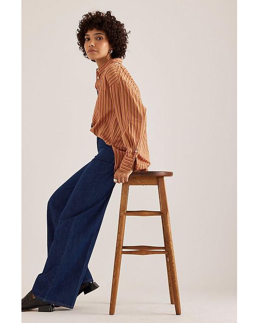Lee Jeans Blue Stella High-Rise A-Line Jeans